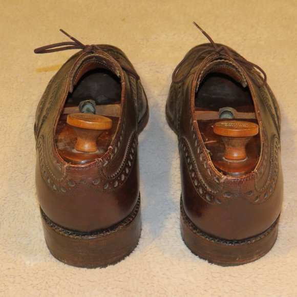 J.M. Weston 398 Vintage Brown Calf Leather Brogues US 10.5 E - Picture 7 of 11